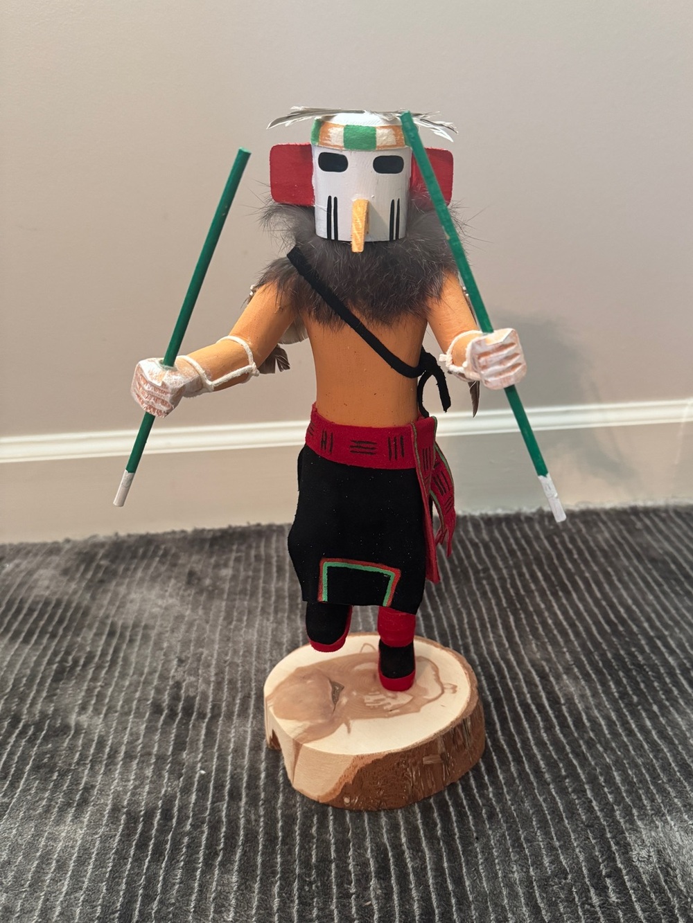 Handcrafted Native American Kachina-Falcon Figurine